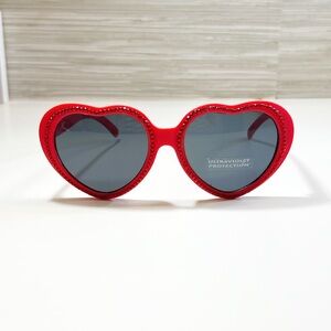 Heart-Shaped Red Sunglasses- Kids